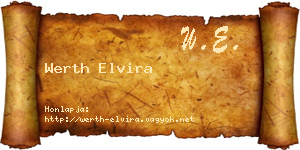 Werth Elvira névjegykártya